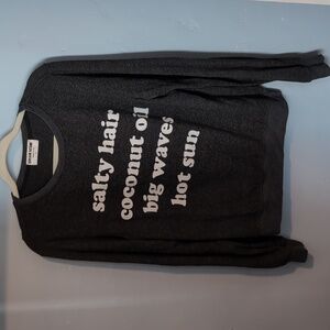 Gray Jumper Soft Sweatshirt With Beachy Saying